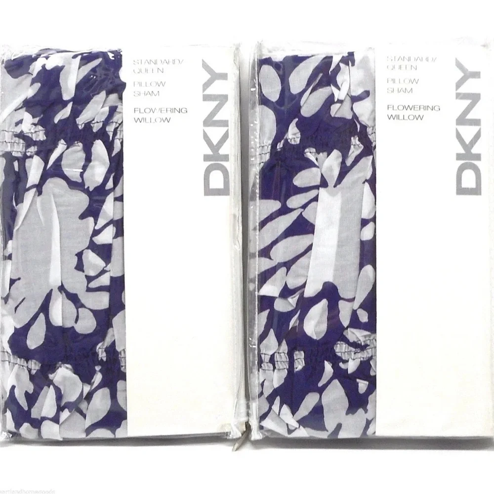 DKNY Blue and White Pillow Sham Set